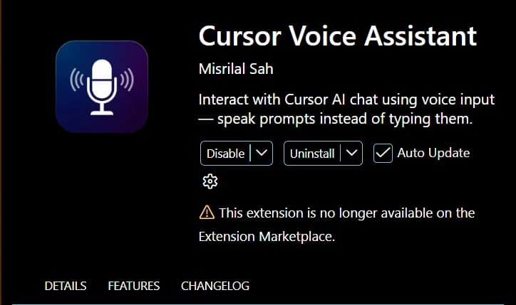 Cursor Voice Assistant screenshot